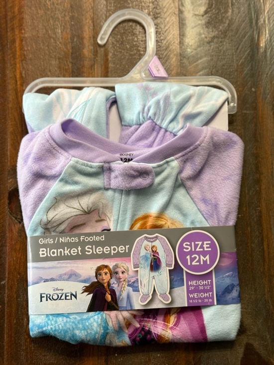 Disney Other - Disney Frozen Girls Footed Blanket Pajamas Size 12M NWT